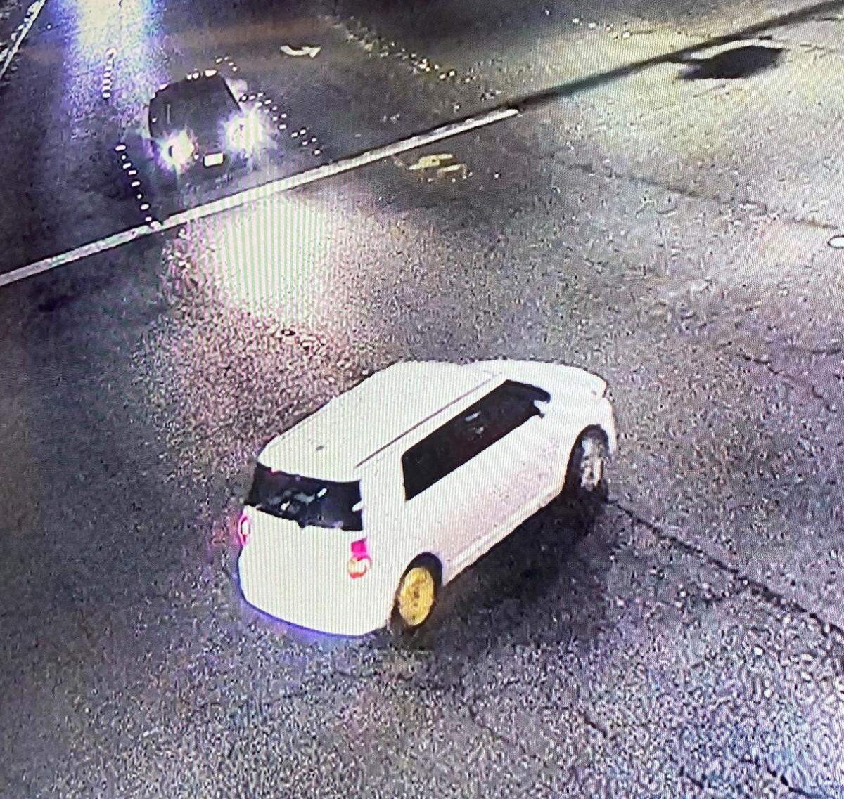 Bellingham police are asking for help identifying this car, shown here at the intersection of Yew/Woburn and Lakeway on Wedensday night, Nov. 11. The car was seen in the vicinity of a drive-by shooting on Kenoyer Drive, and police want to know if the driver and/or occupants saw or heard anything.