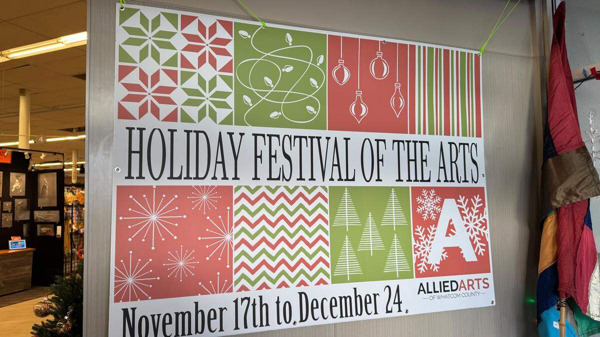 A banner for the Allied Arts 2024 Festival of the Arts in Bellingham.