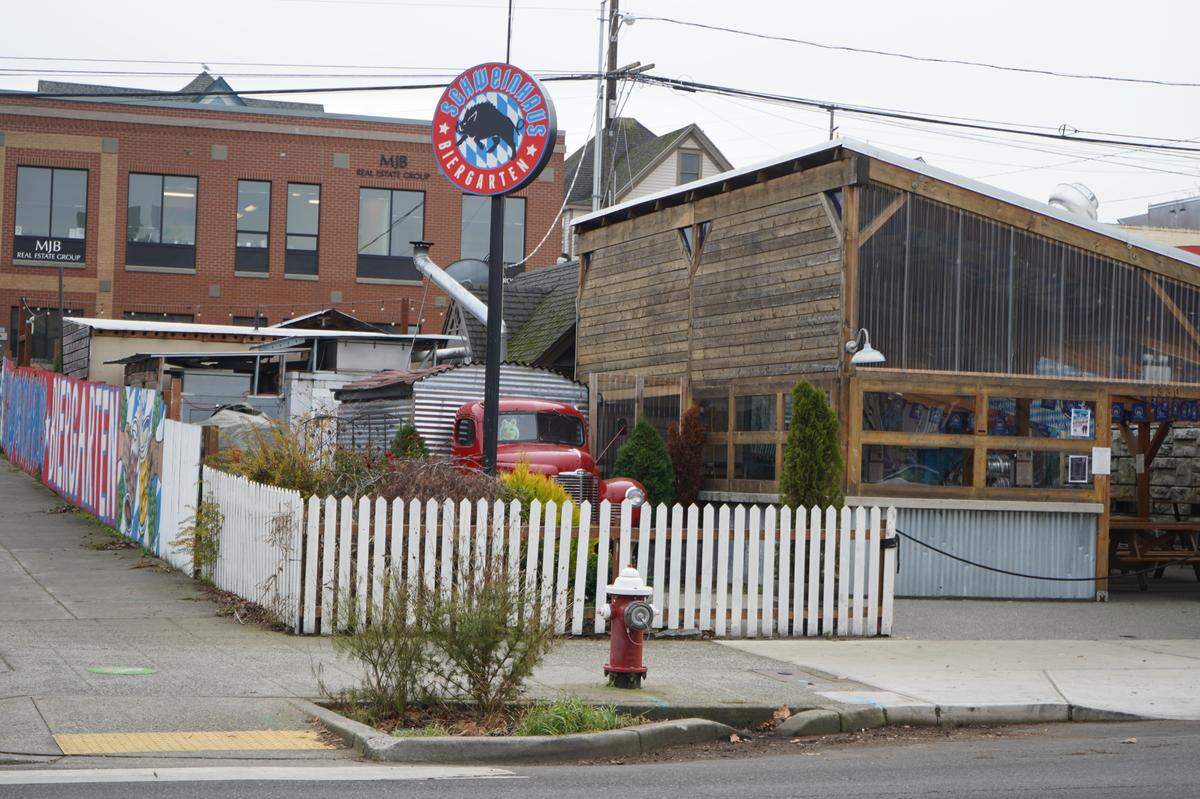 Schweinhaus Biergarten was voted by Bellingham Herald readers as having the best bratwurst in Whatcom County.