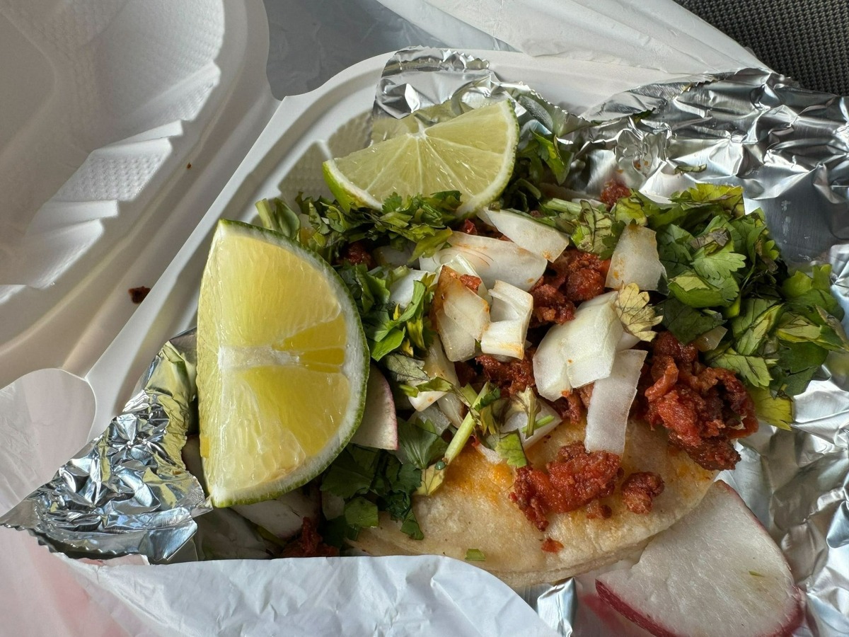 An adobada taco at Sol De Mexico at 1120 Lakeway Dr. in Bellingham, Wash. on Wednesday, June 5, 2024.