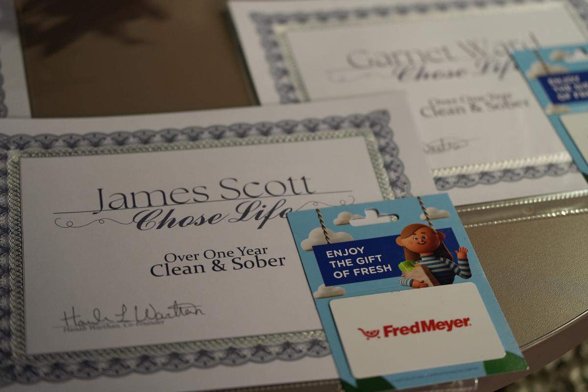 Six individuals were honored with certificates and gift cards for being clean and sober for more than one year at the Lummi Indian Business Council on September 30, 2024.