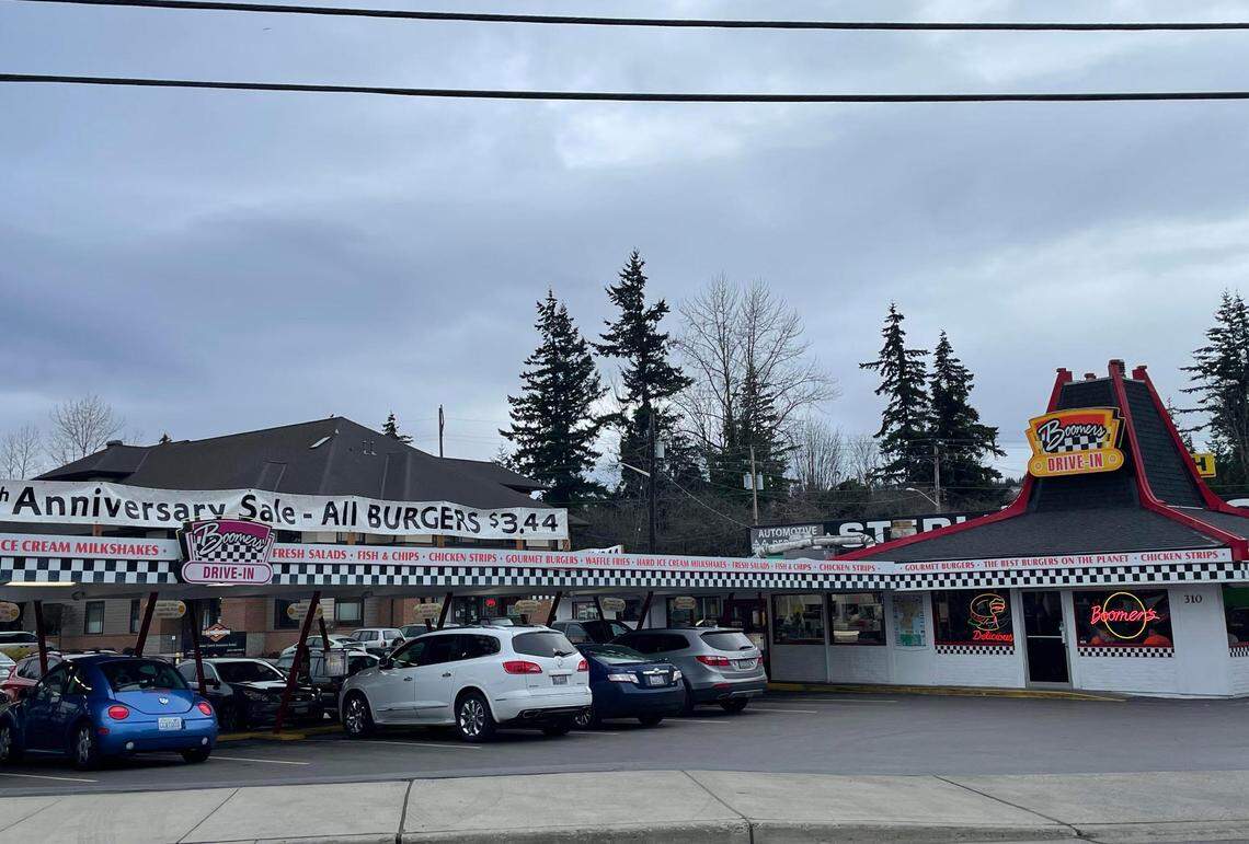 Boomer’s Drive-In in Bellingham offers car delivery and walk-in dining on Friday, Jan. 6.