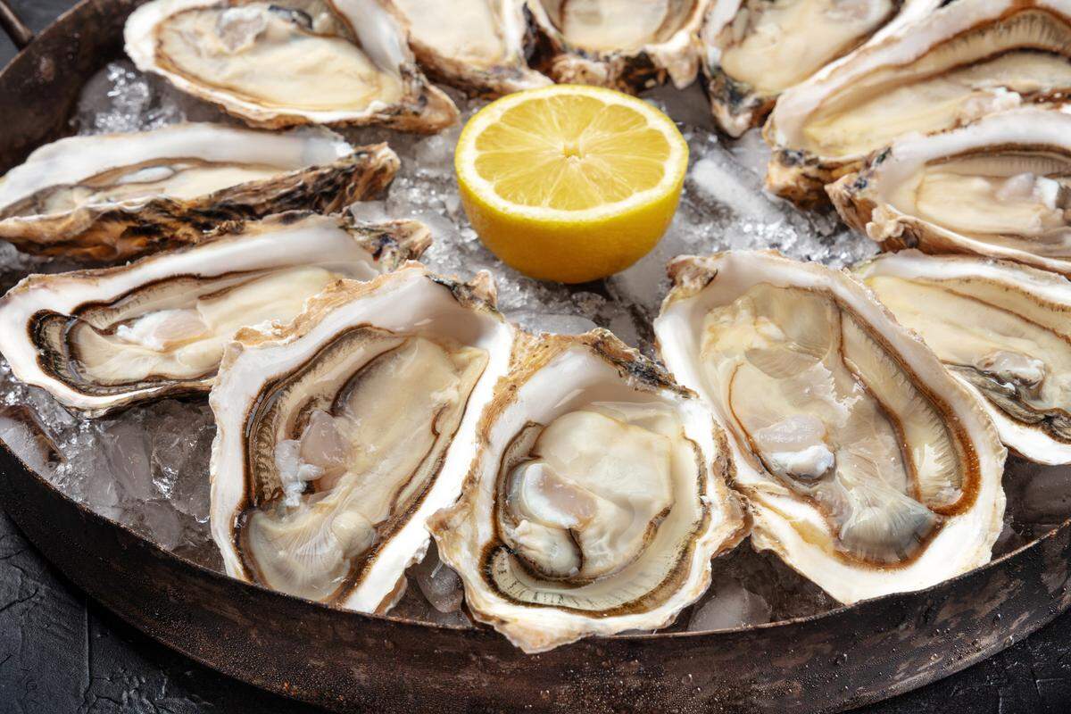 Plate of oysters.
