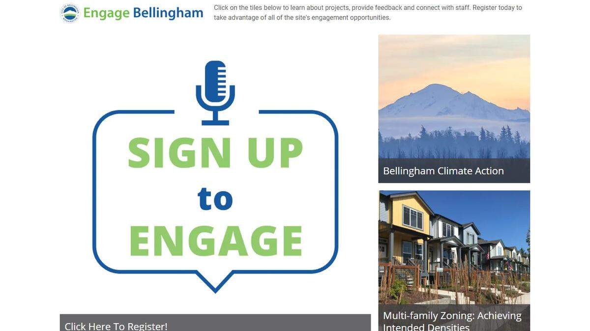 Bellingham residents can now share input with the city on a new public engagement website, engagebellingham.org, launched Friday, July 31. It allows people to offer feedback on city projects and policies, according to a news release.