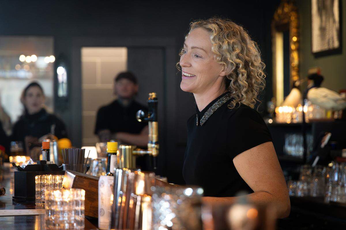 Molly McGarry, owner of Uisce Irish Pub, at Uisce’s new location at 1409 Cornwall Ave., Bellingham, Wash.
