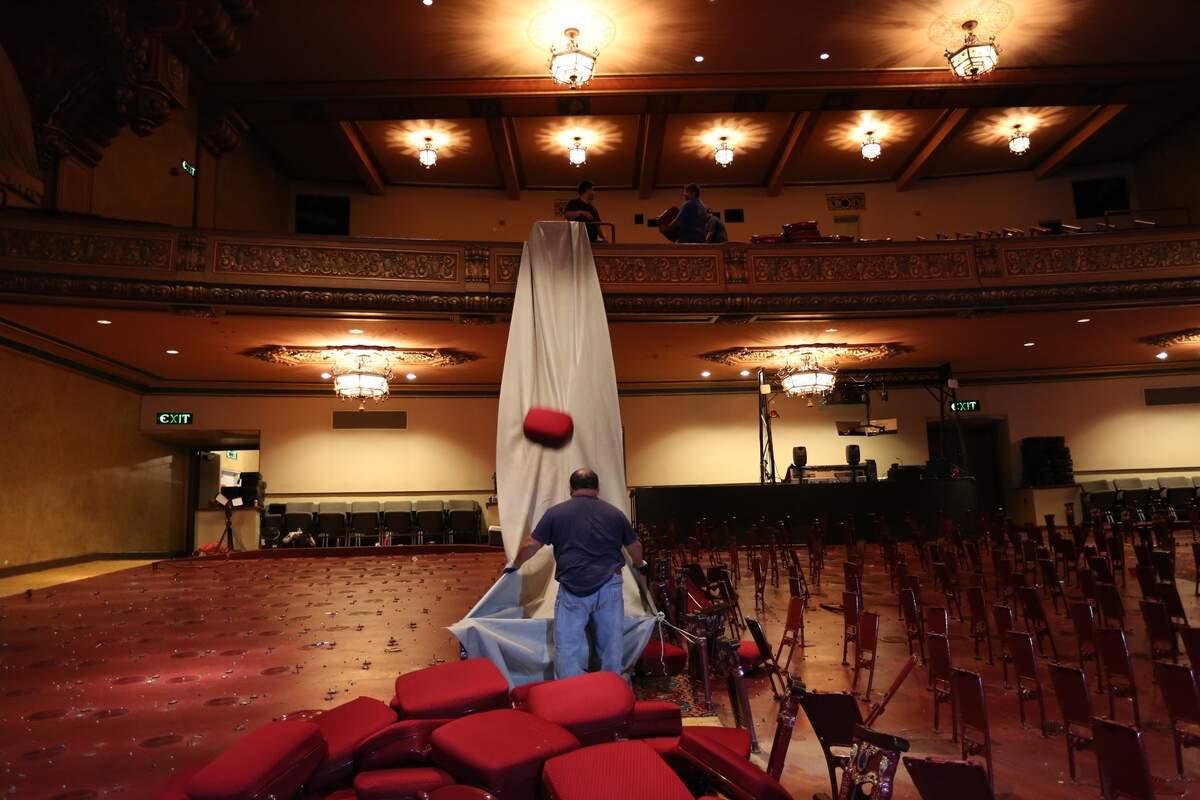 The main stage and lobby area at Mount Baker Theatre will be closed for renovations until mid-September.