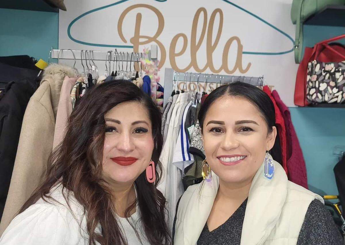 Martha Bermudez, owner of Bella Boutique & Consignment store in Blaine and Ferndale, Washington, and her sister-in-law Fanni Bermudez.