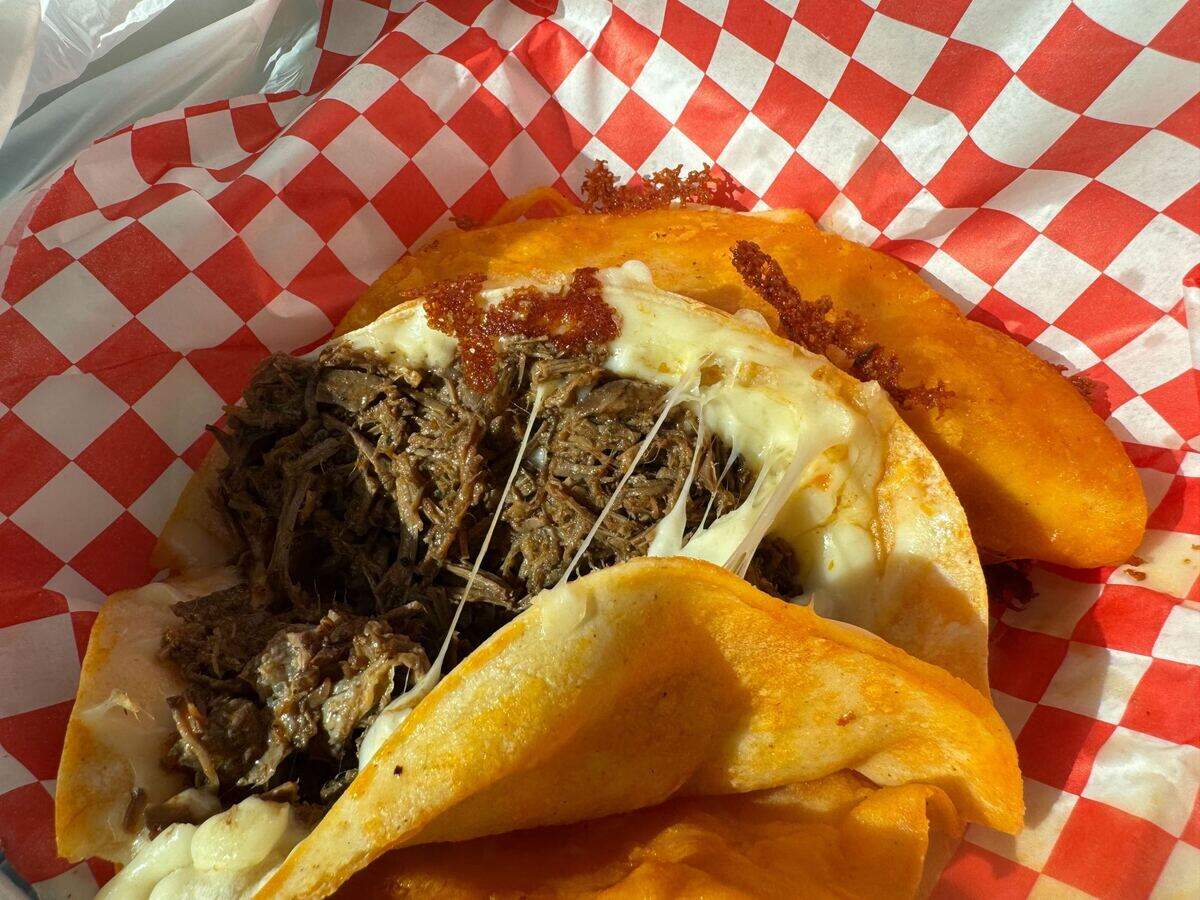 A birria taco at Birrieria Tijuana at 3040 Northwest Ave. in Bellingham, Wash. on Wednesday, June 5, 2024.
