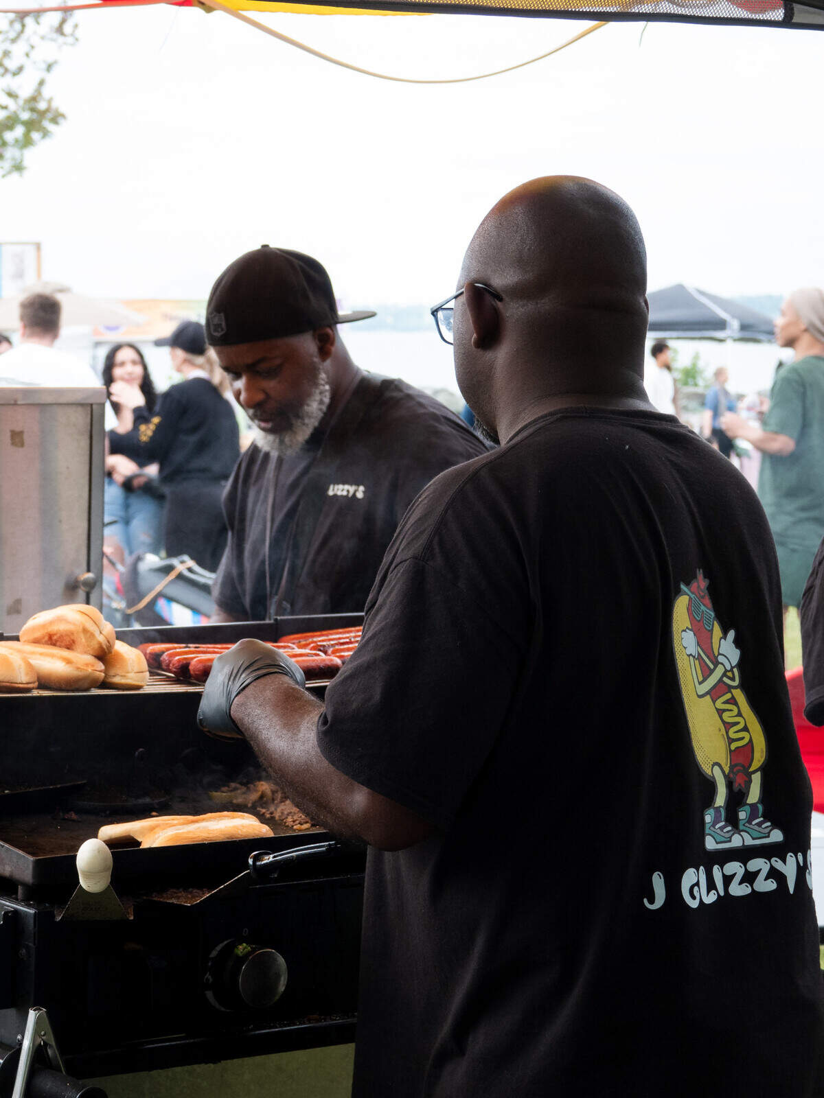 Vendors sell food at Bellingham’s 2024 Juneteenth Celebration.