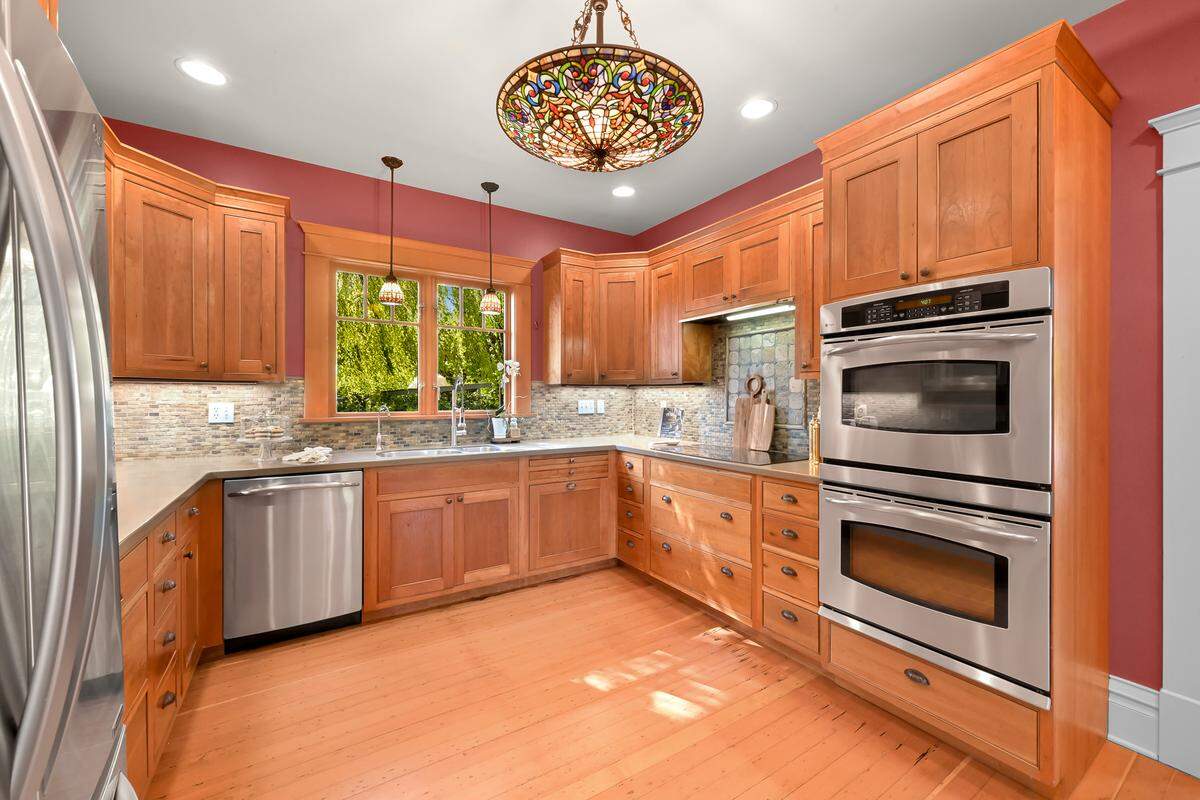 A kitchen area inside the historic Shields home in Ferndale.