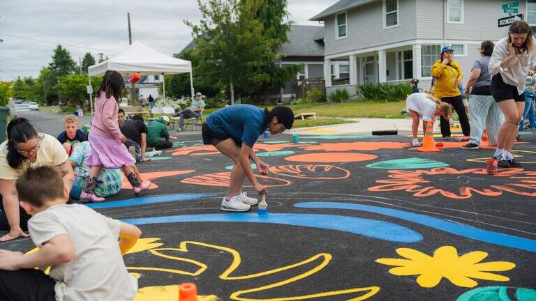 ‘So much joy’: Bellingham’s Lettered Streets residents paint community mural