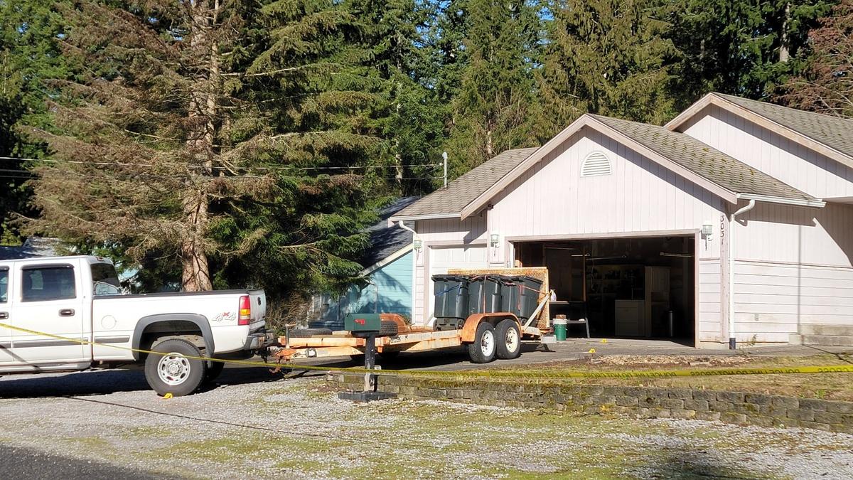 Bellingham Police investigate Friday, Jan. 11, 2022, after two Whatcom County Sheriff’s Office deputies were reportedly shot the night before in a Maple Falls, Wash., neighborhood. Joel Berck Young was arrested on suspicion of two counts of attempted murder.