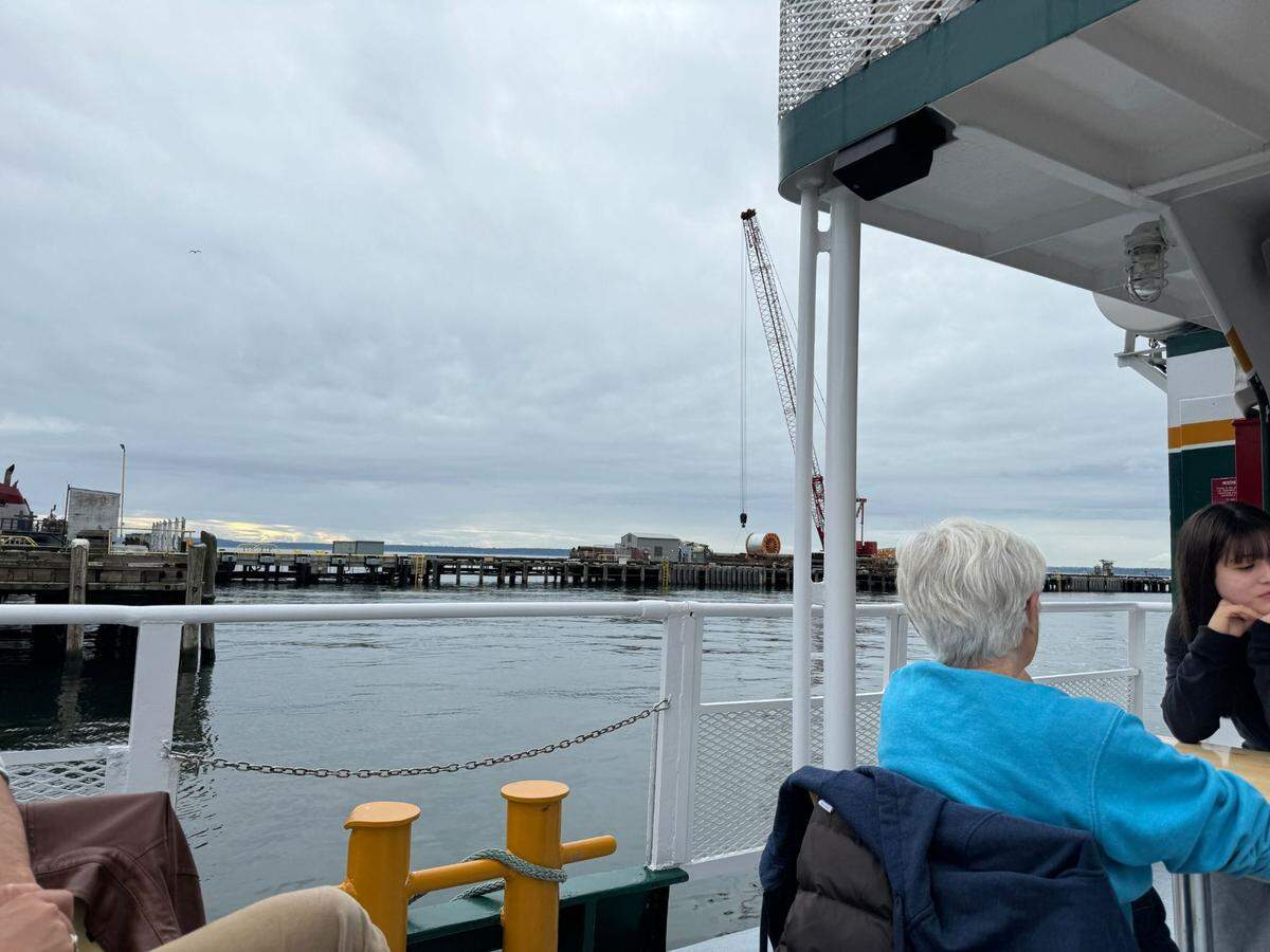 The view from the Victoria Star’s outside deck during Whatcom Museum History Sunset Cruise on July 20, 2024.