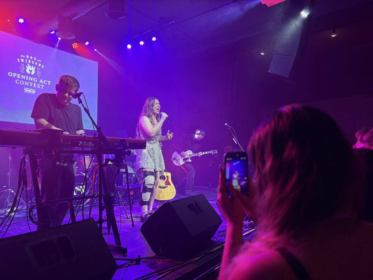 Veronica North of Point Roberts performs at the Doc Swinson’s Opening Act Contest.