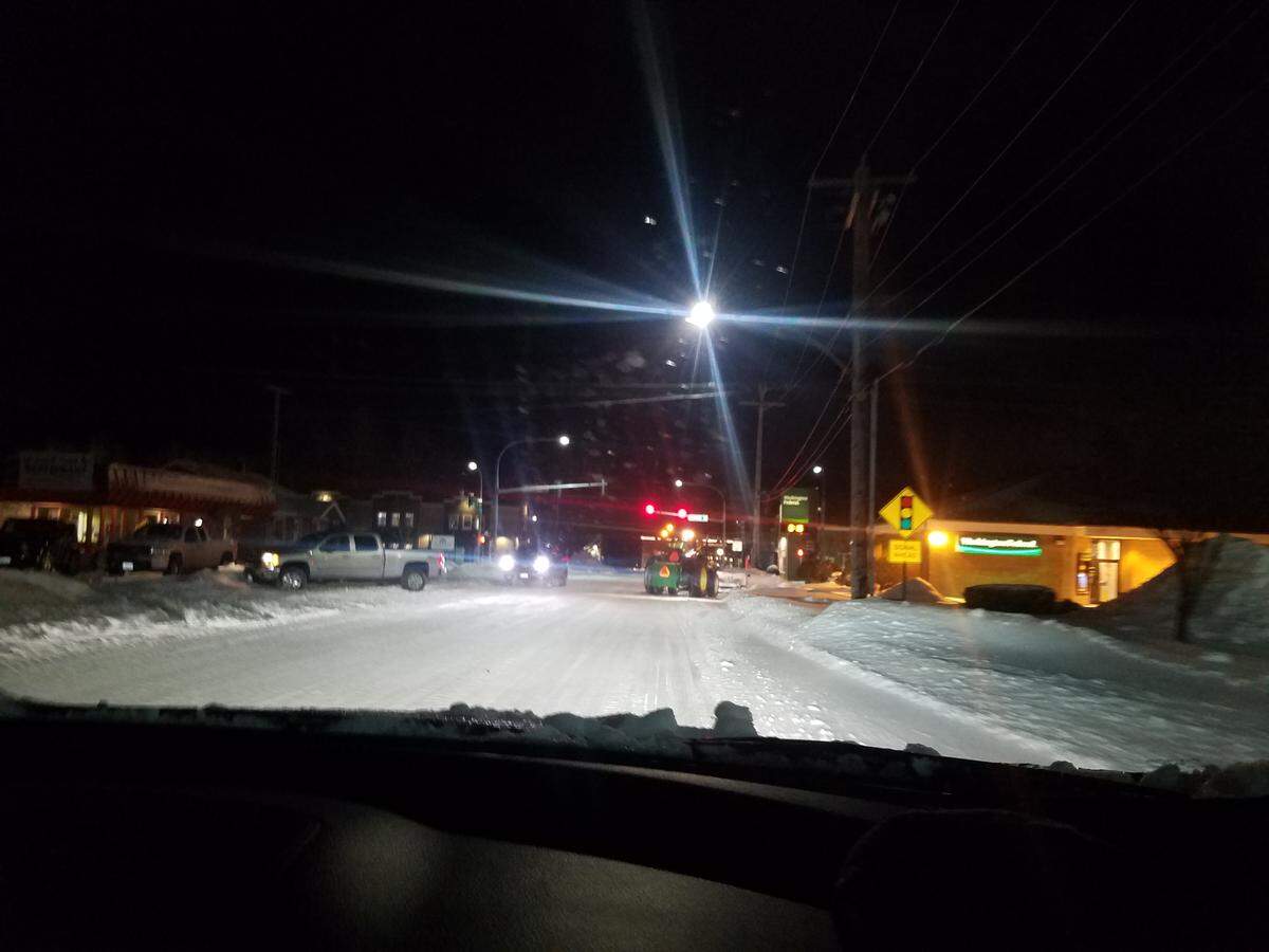 Compact snow makes driving difficult in Whatcom County early Wednesday.