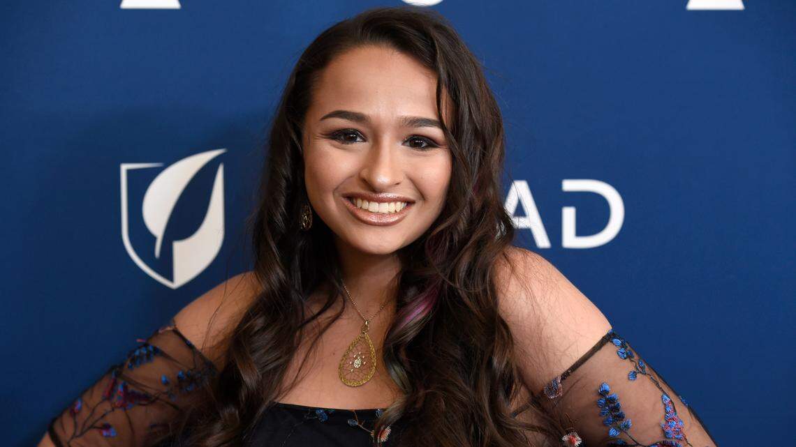 Jazz Jennings arrives April 12, 2018, at the 29th annual GLAAD Media Awards in Beverly Hills, Calif. Use of the book “I Am Jazz,” based on the transgender girl’s life, has led to harassment of Bellingham school officials.