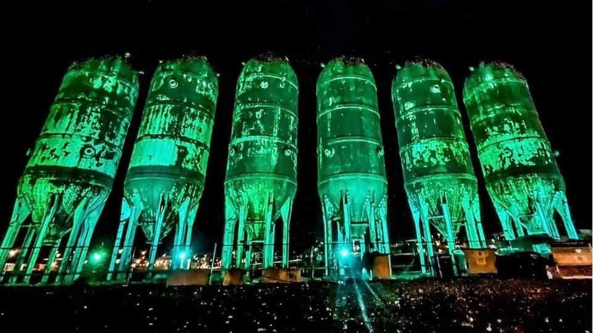 The Port of Bellingham recently installed lighting on the Waterfront District’s digester tanks. The tanks will glow in a variety of colors, depending on the season and events.
