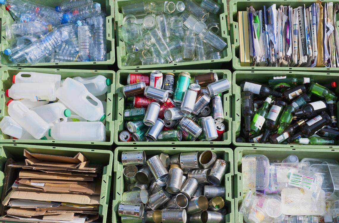 Bottles, cans, cardboard and plastic jugs are among the items that can be placed in your curbside recycling bin.