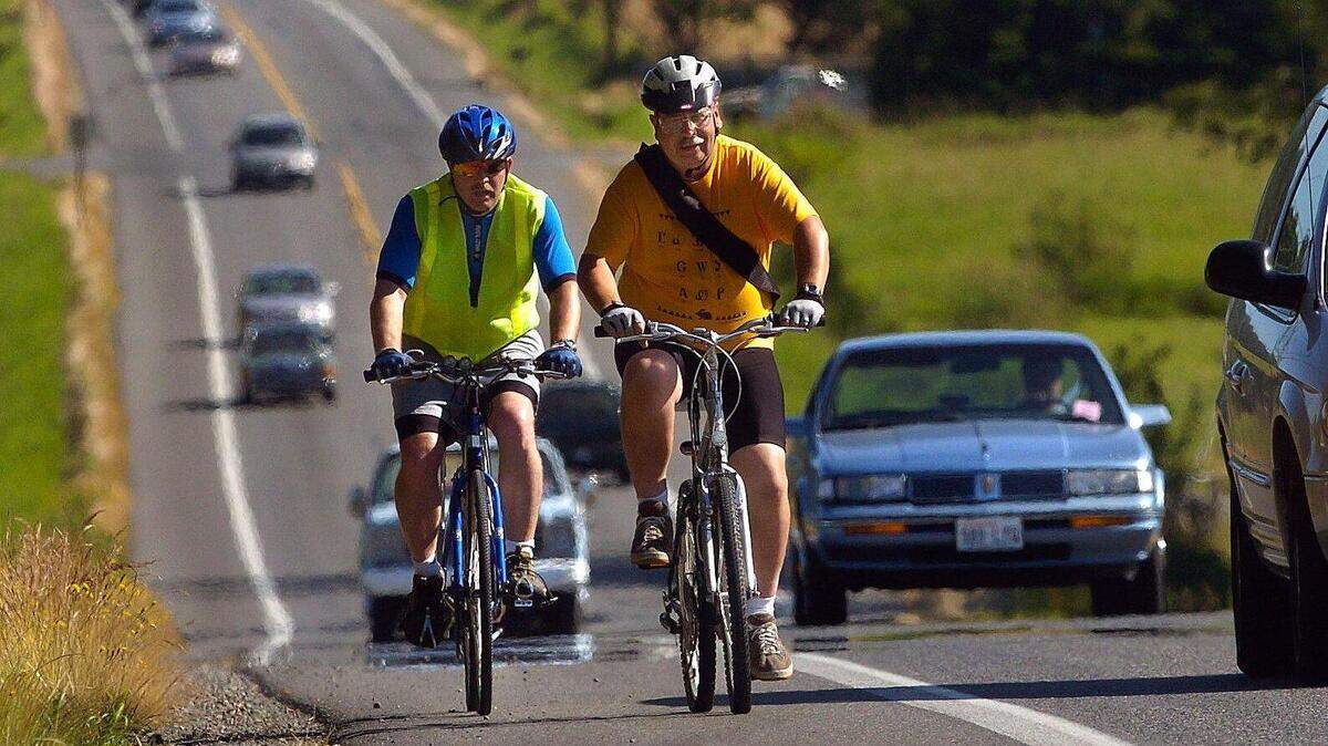 Traffic moves between Bellingham and Lynden along Hannegan Road in 2004. A portion of Hannegan Road will be closed Monday, Aug. 20, through late November so that a bridge over Ten Mile Creek can be replaced. Traffic will be detoured to Noon Road or Guide Meridian for that stretch.