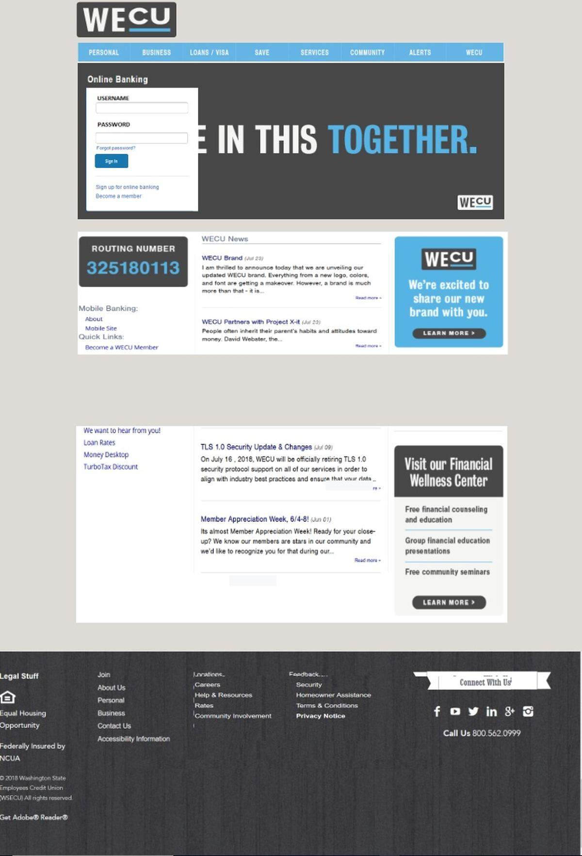 A number of WECU customers and non-customers received a fraudulent email last week that was a phishing attempt to scam recipients out of secure information. The email reportedly directed people to this fraudulent website.