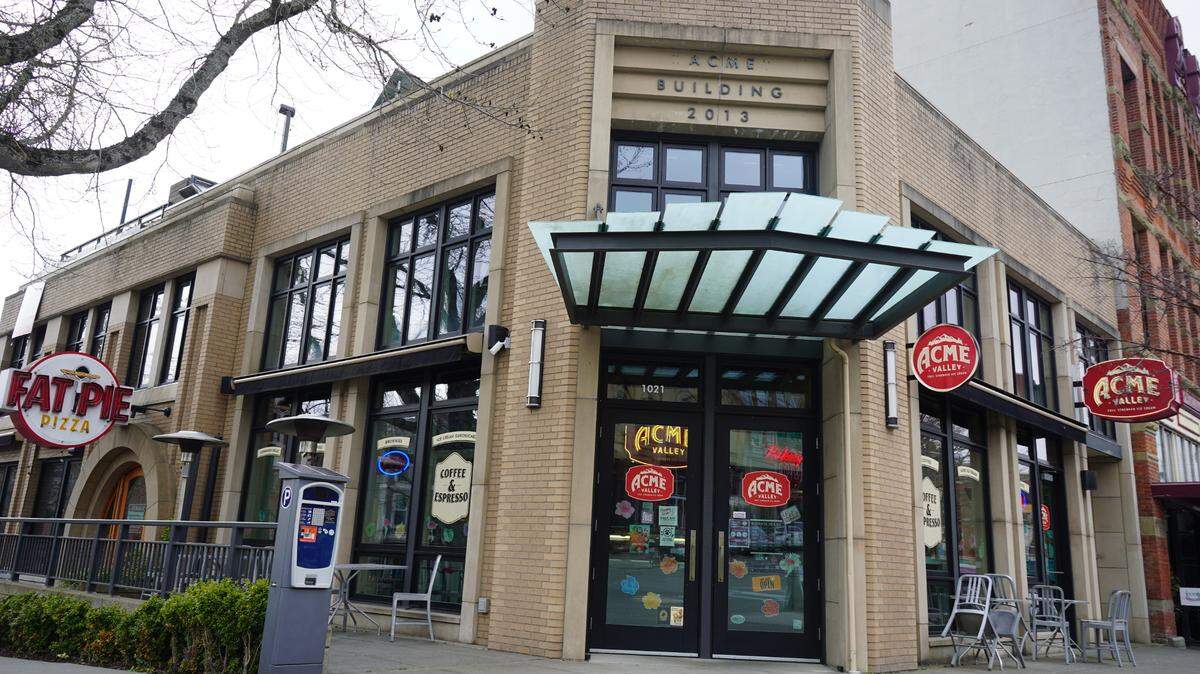 Acme Valley Ice Cream is open for customers Thursday, April 20, inside the Acme Building at 1011 Harris Ave. in the Fairhaven neighborhood of Bellingham. The building was listed for sale for $3,750,000.