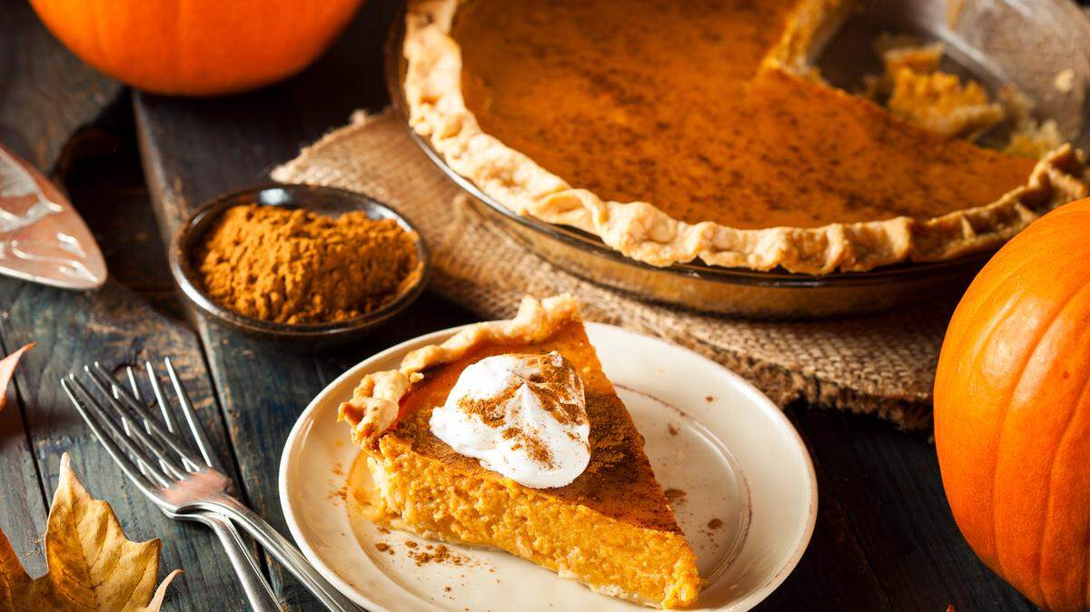 Pumpkin pie stock photo