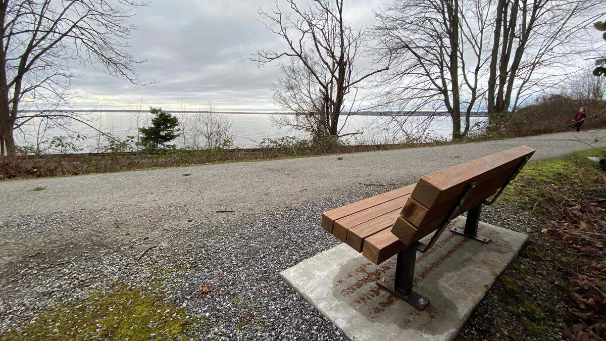 A bench with a plaque was set up along the South Bay Trail near Boulevard Park to honor U.S. Marines Lance Cpl. Jack-Ryan Ostrovsky who grew up in Bellingham.