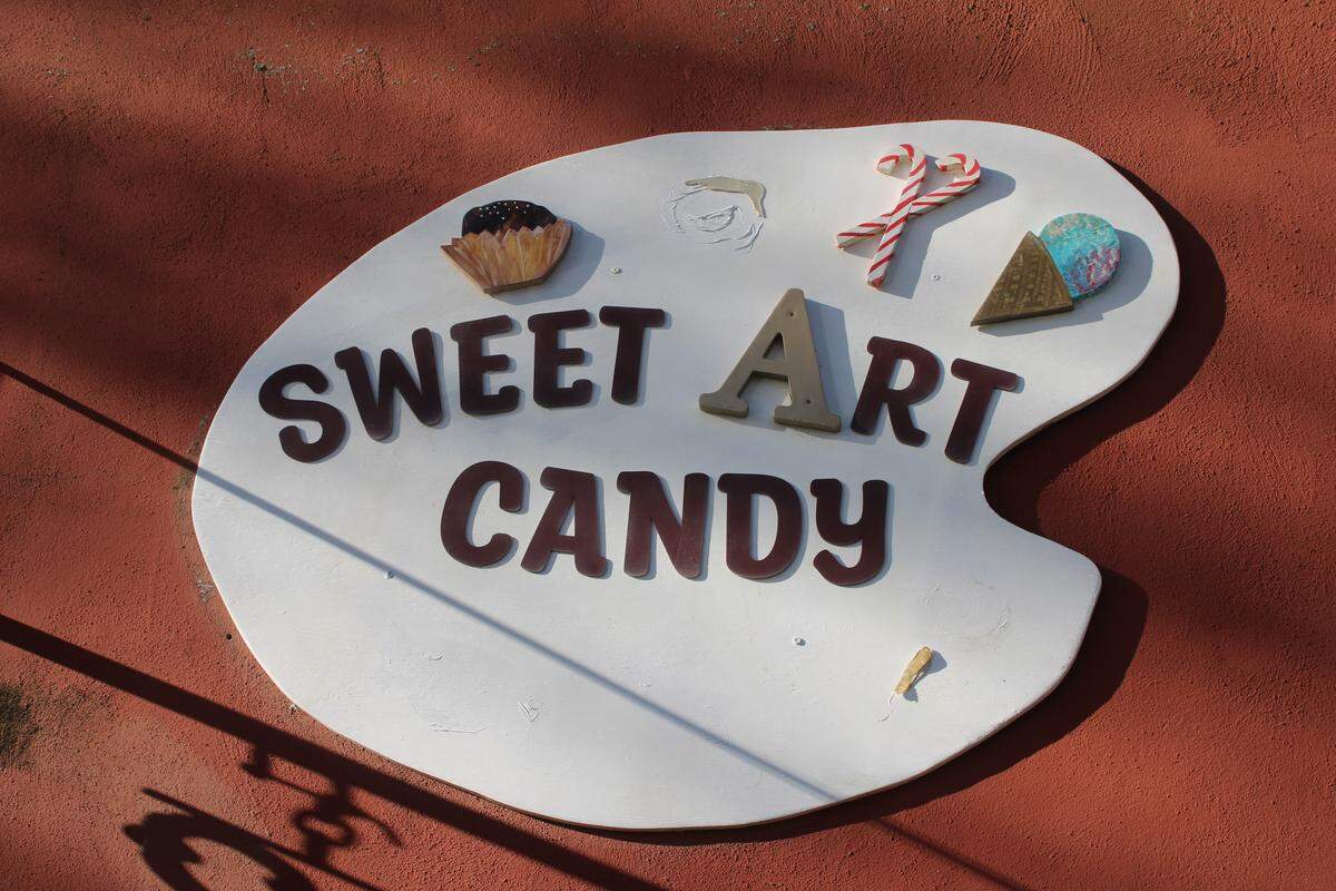 The Sweet Art Candy sign at 1335 Railroad Ave in Bellingham.