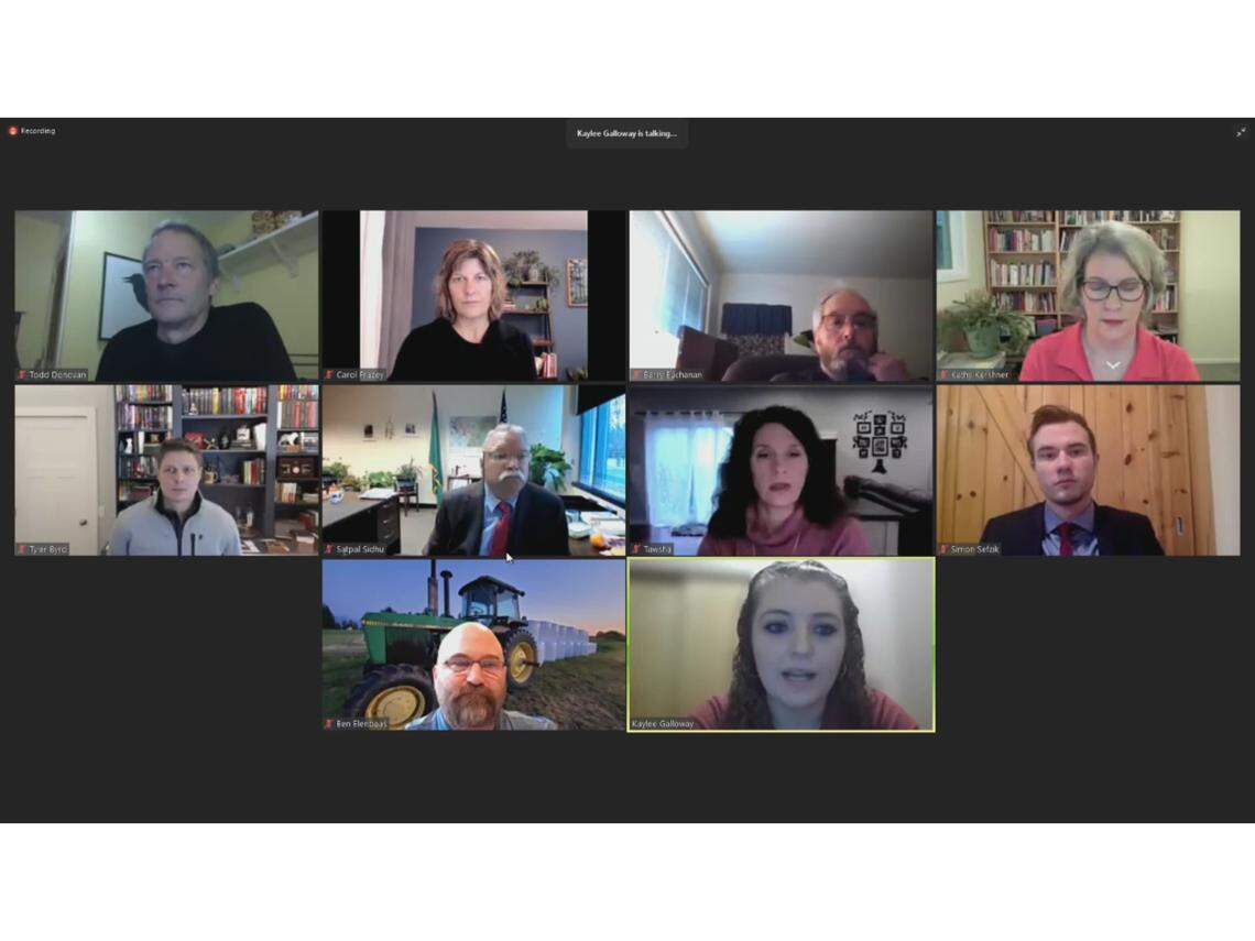 The Whatcom County Council members questions candidates for a replacement for state Sen. Doug Erickson during an online meeting Tuesday, Jan. 11, in Whatcom County. Sen. Erickson, R-Ferndale, died Dec. 17, 2020, after a five-week battle with COVID-19.