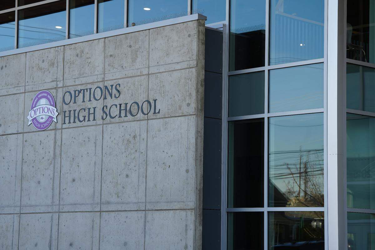 Options High School at 2015 Franklin St. in Bellingham.