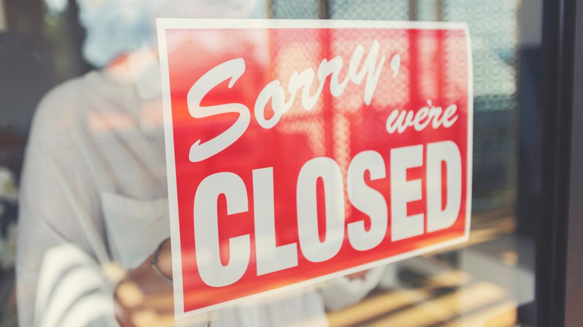 Restaurant closed stock photo