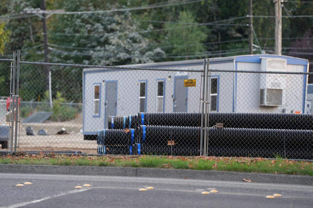 Bellingham’s former Parks & Recreation Operations site on Woburn is undergoing redevelopment on September 9, 2024, after staff relocated to a new building.