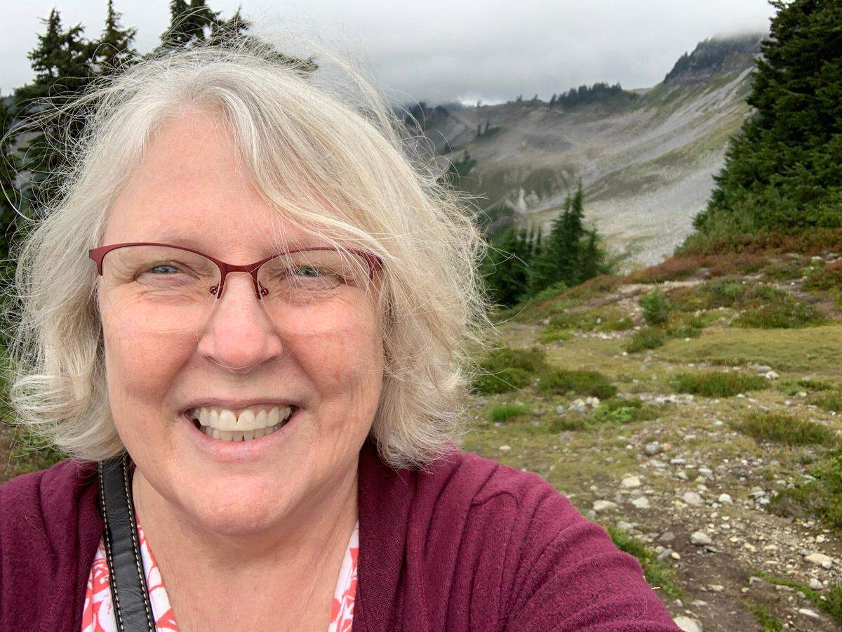 Bellingham Herald Executive Editor Julie Shirley at Artist Point in late summer.