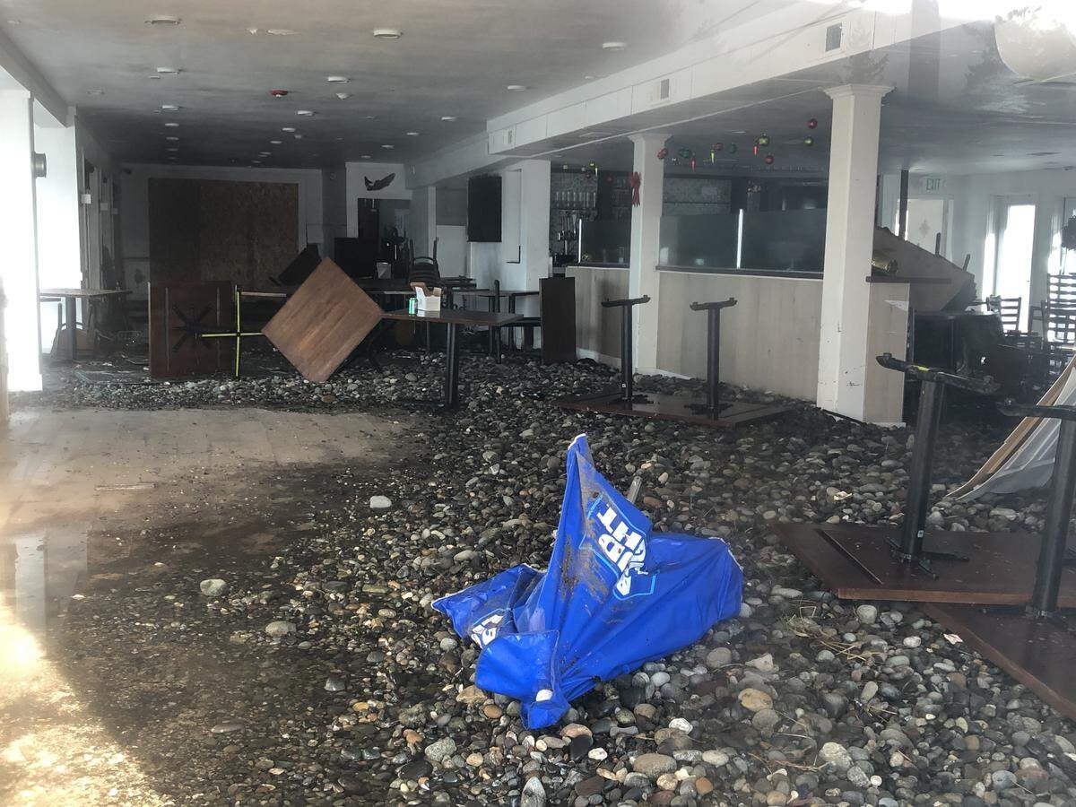 The bayside Bay Breeze restaurant on Birch Bay Drive was closed after the damage it sustained in the Dec. 20 windstorm.