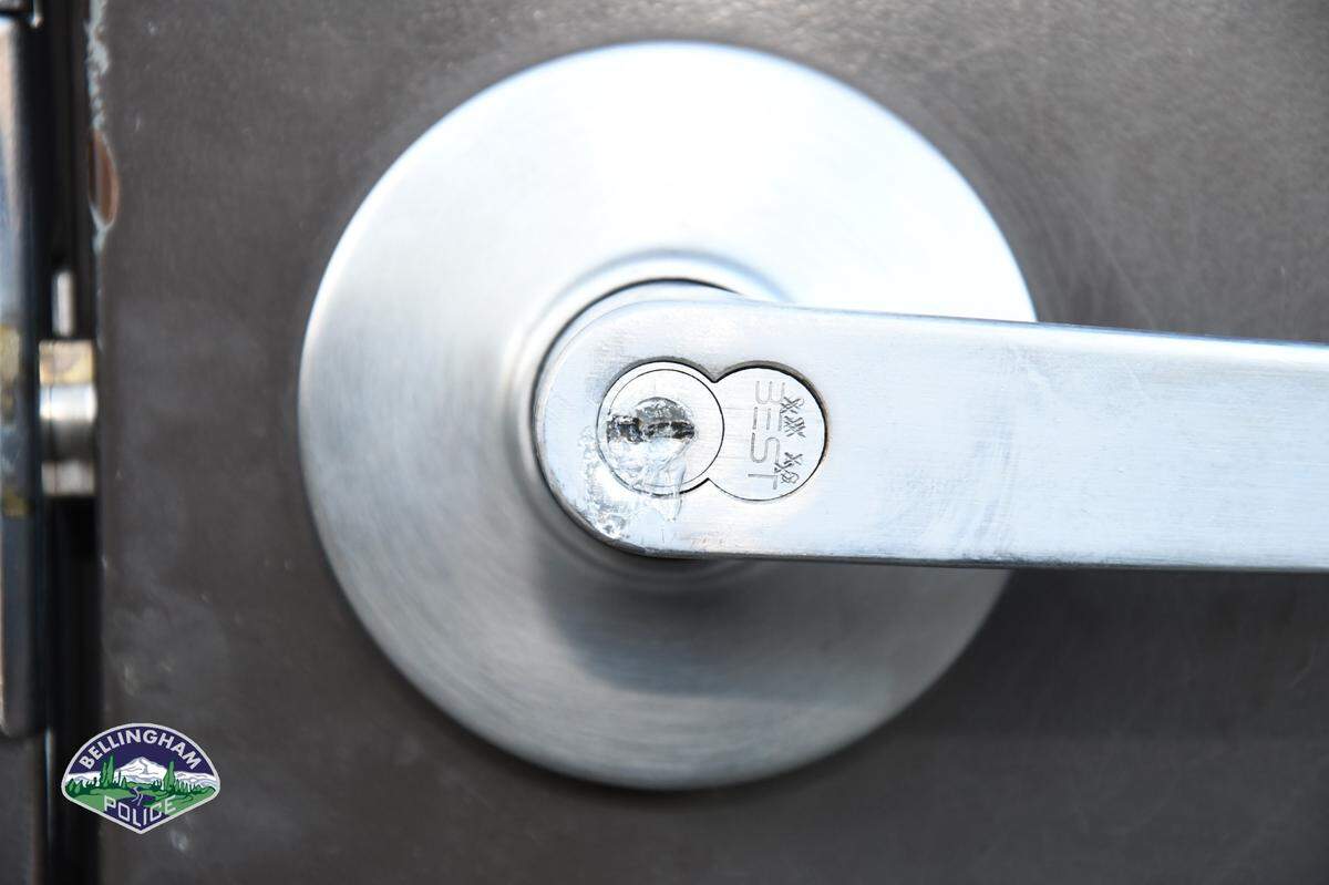 Door locks were damaged with glue in what city officials said was a politically motivated attack overnight Sunday, April 4, at the Parks and Recreation Department operations offices at 1400 Woburn St. in Bellingham.