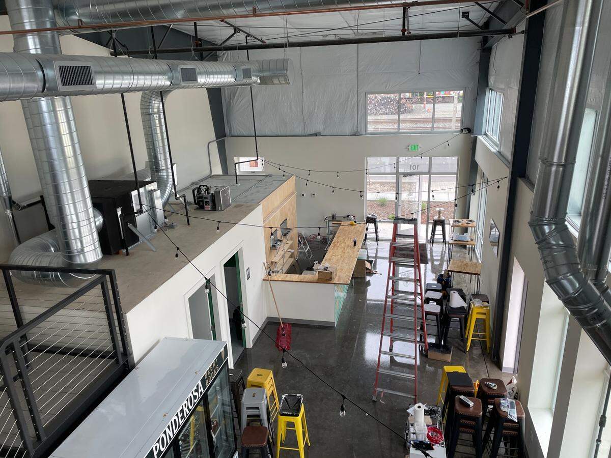 Once remodeling work is complete and Ponderosa Beer & Books opens on Saturday, July 2, customers will have the option of sitting on the mezzanine level, which overlooks the bar.