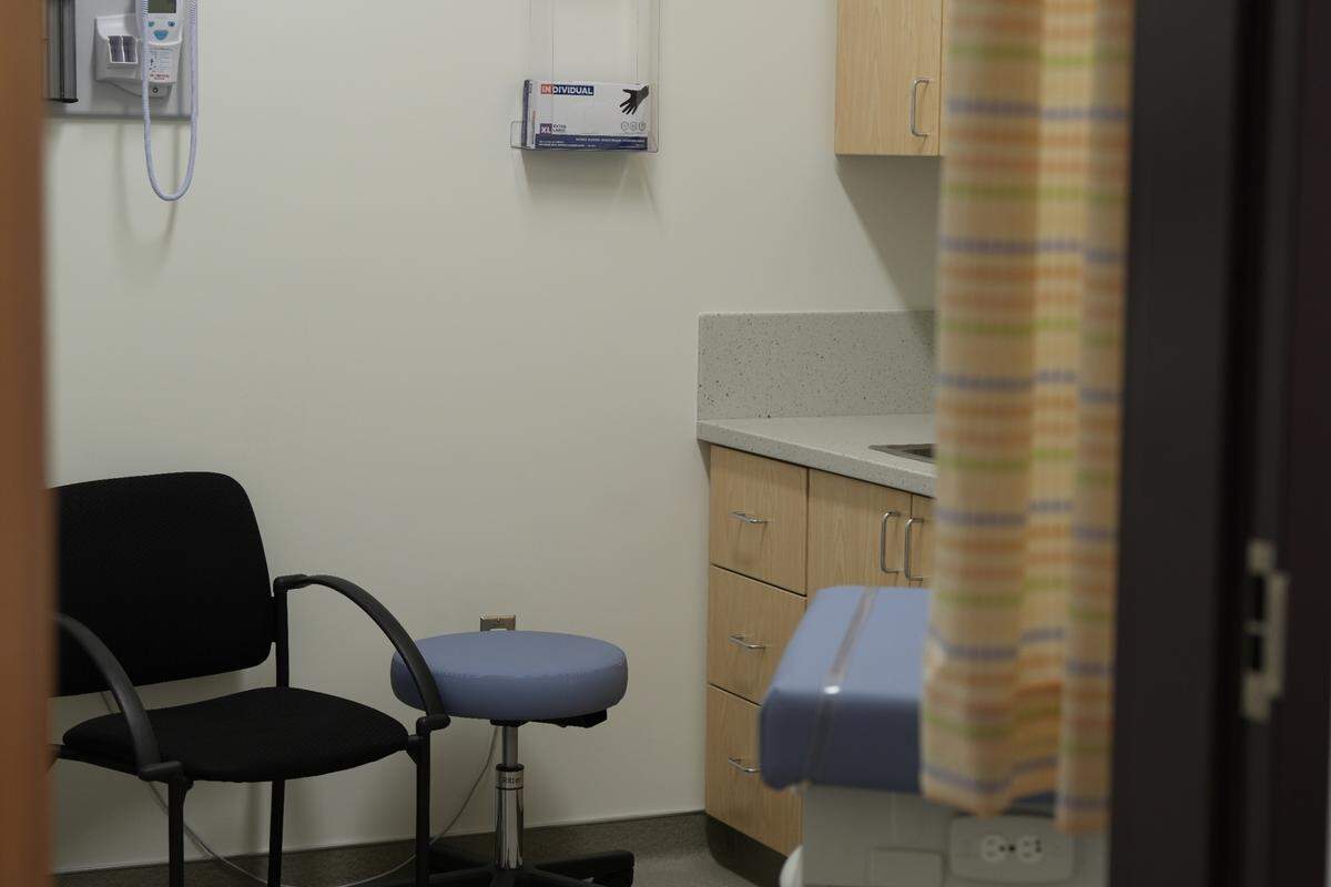 An exam room at the new medical health center staffed by Sea Mar Community Health Centers at Options High School.