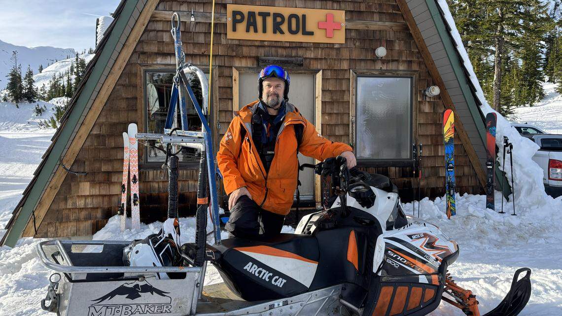 First on the lift, Mt. Baker Ski Patrol clears the way for safety on the slopes