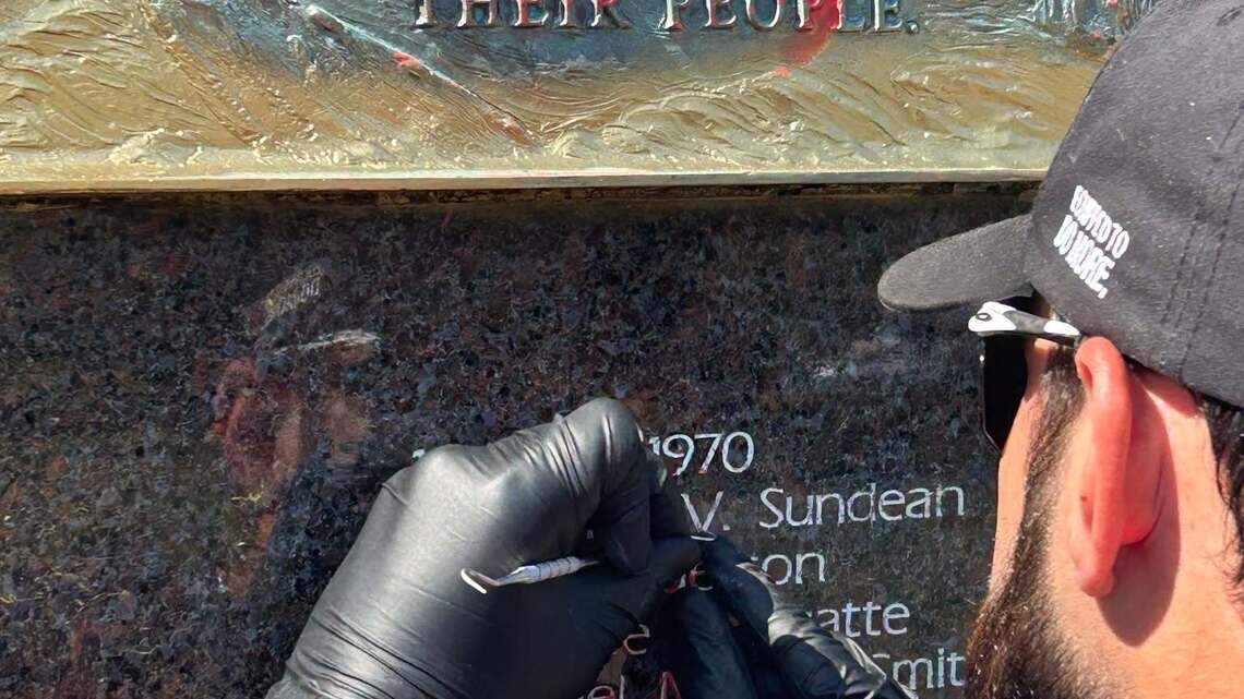 Arrest made following vandalism to fishermen’s memorial at Bellingham park