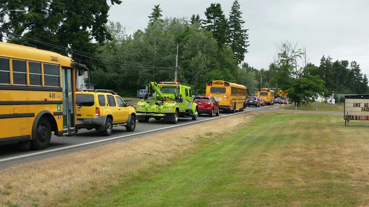 Traffic backs up along Bell Road south of Peace Portal Drive in an undated handout photo taken during a morning weekday commute.