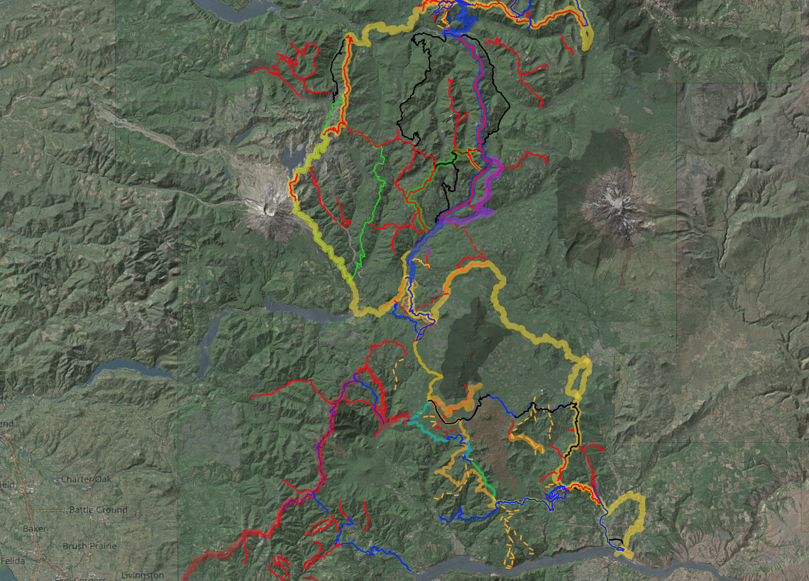 A map displays all of the options for completing Loowit Tier.
