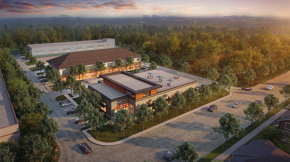 A rendering of the proposed Pacific Place commercial project on Mahogany Avenue near Costco. The proposal calls for five buildings for commercial, retail or storage use.