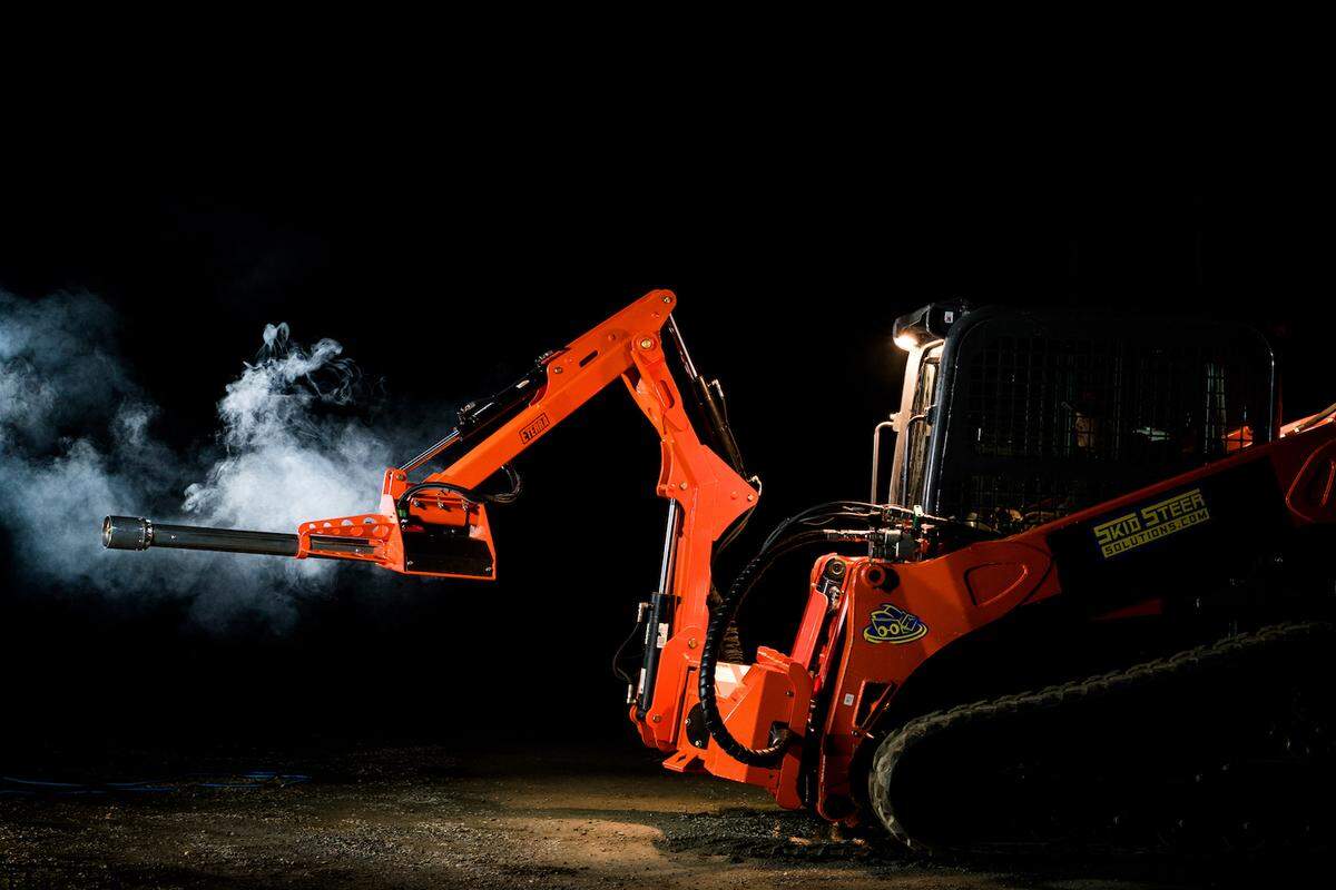 Bellingham equipment manufacturer Eterra announced in a press release the launch of what it's calling the "World's First Ever Skid Steer Mounted Flamethrower."