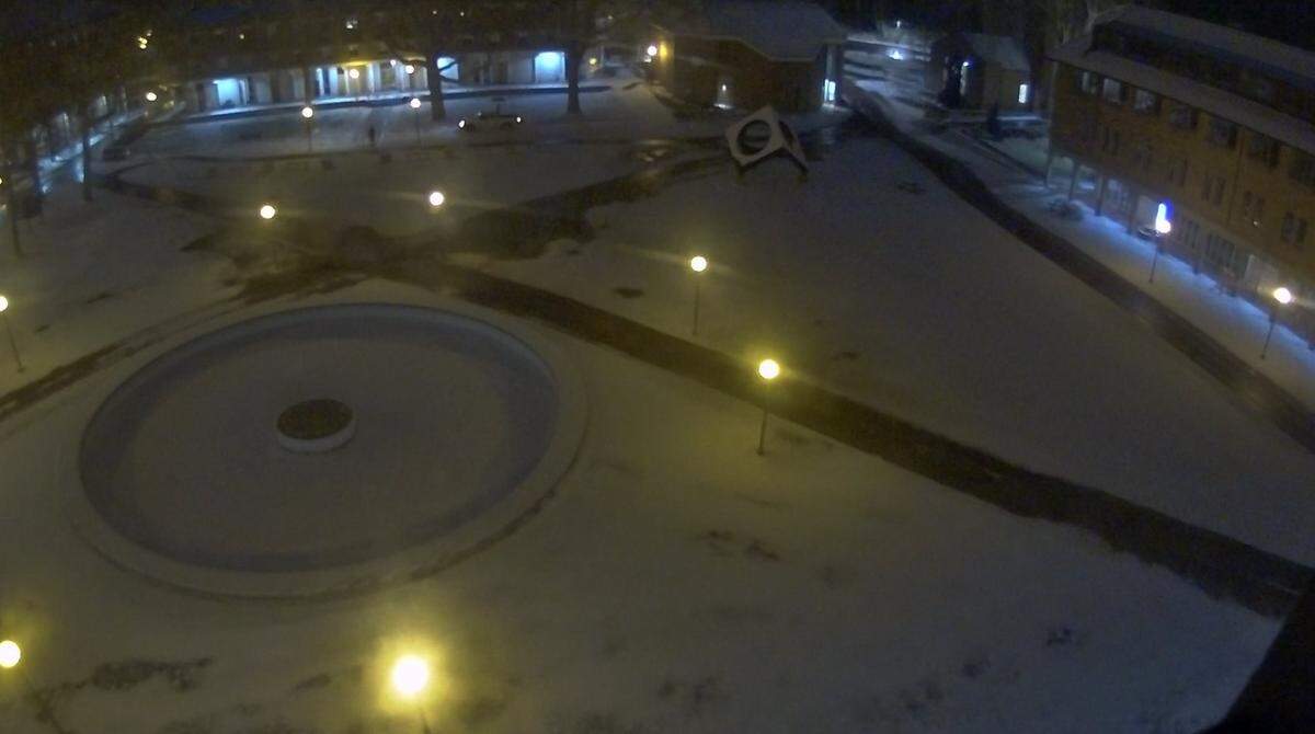 A walkway was plowed across Red Square at Western Washington University in Bellingham, Wash., on Tuesday, Feb. 4, 2025.
