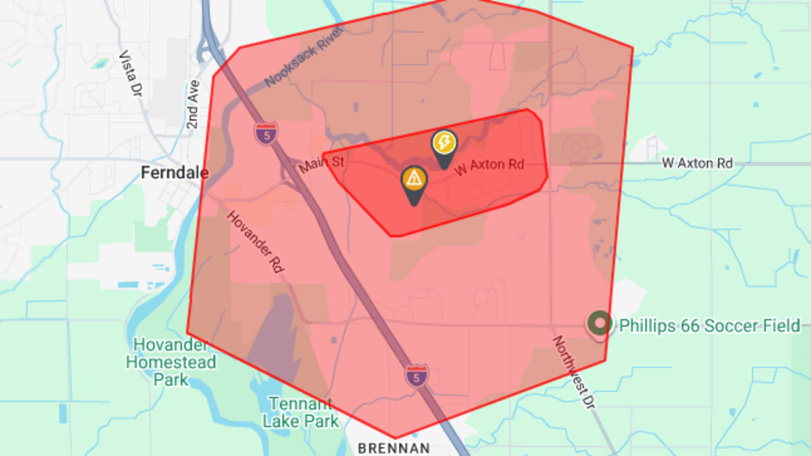 PSE restoring power for hundreds after car crash downs lines in Ferndale