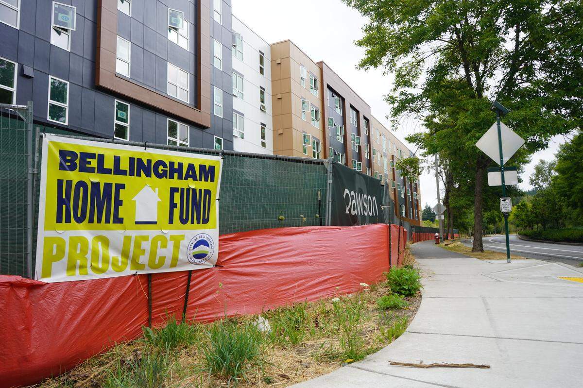 The Trailview Apartments were nearing completion Aug. 26 in Bellingham. The affordable, family housing was partially paid for by the Bellingham Home Fund.