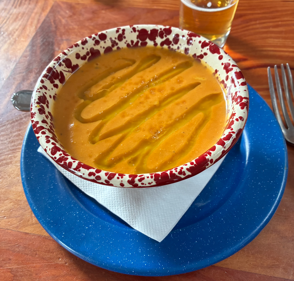 A small order of the seasonal soup at Otherlands Beer in Bellingham, Wash.