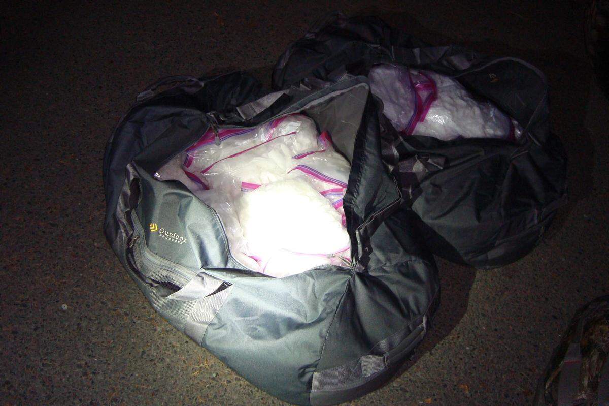 U.S. Border Patrol Agents in Blaine found and seized more than $1.7 million of crystal methamphetamine found in an abandoned Hummer H3 in a residential area near the U.S.-Canada border on Friday, Sept. 9.