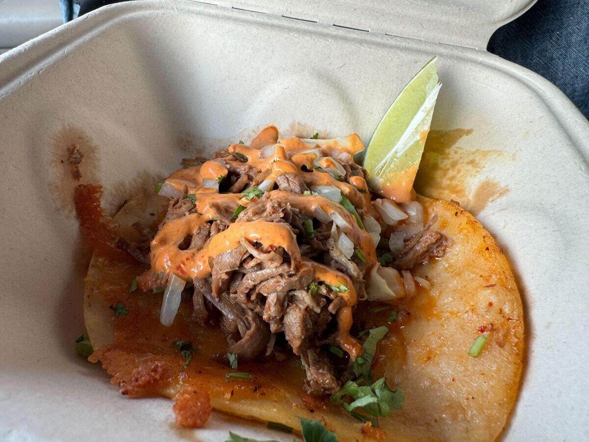A shredded beef taco from The Burrito King at 505 32nd Street #102 in Bellingham, Wash. on Wednesday, June 5, 2024.