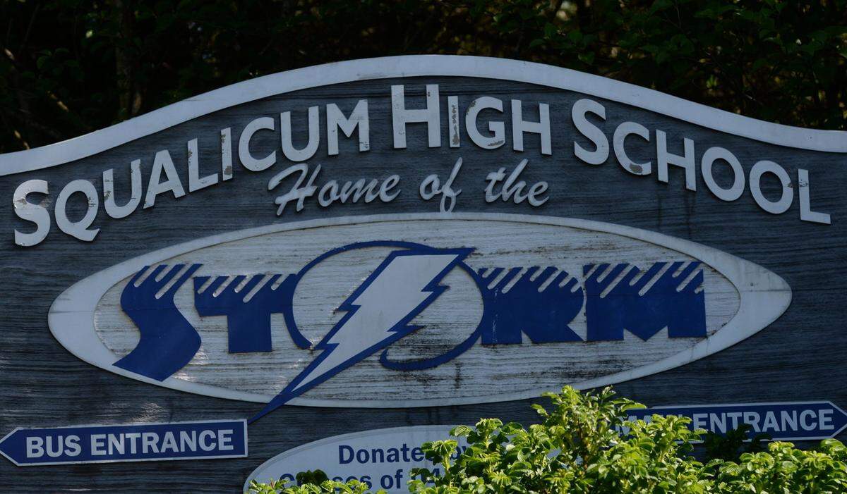 Squalicum High School entrance sign file photo